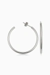 Oradina Women's 14k White Gold Sicily Open Hoops