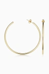 Oradina Women's 14k Yellow Solid Gold Sicily Large Hoops In Yellow Gold