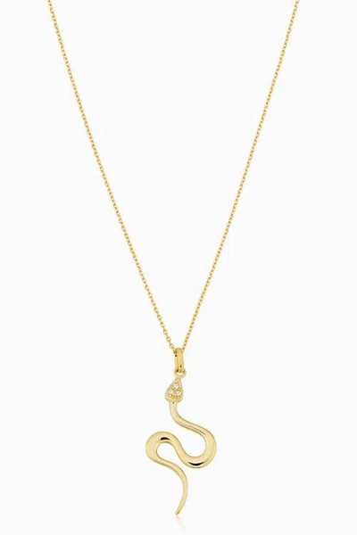 Oradina 14k Gold Snake Charmer Necklace In Yellow Gold
