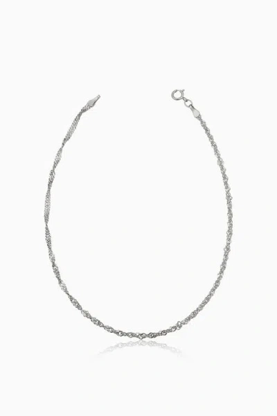 Oradina 14k Gold Spirah Anklet In White Gold