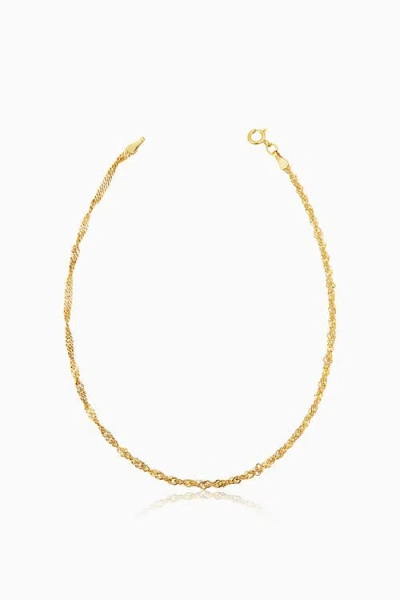 Oradina 14k Gold Spirah Anklet In Yellow Gold