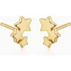 Oradina 14k Gold Starry Night Climbers In Yellow Gold