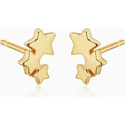 Oradina 14k Gold Starry Night Climbers In Yellow Gold