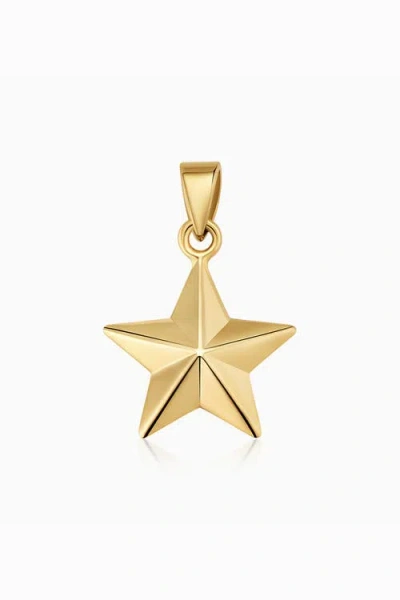 Oradina 14k Gold Street Star Pendant Charm In Yellow Gold