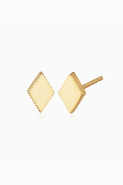 Oradina 14k Gold Sweet Diamond Studs In Yellow Gold