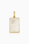 Oradina 14k Gold Tag Me Pendant Charm In Gold - Mother Of Pearl