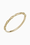 Oradina 14k Gold Venice Link Stackable Ring In Yellow Gold