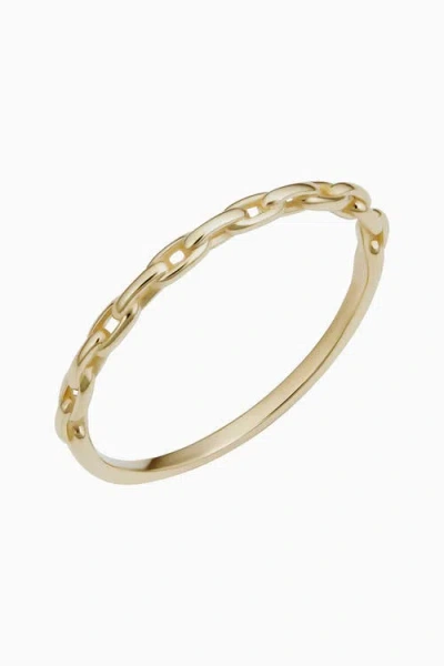 Oradina 14k Gold Venice Link Stackable Ring In Yellow Gold