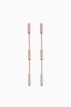 Oradina 14k Gold Vicenza Drop Earrings In Rose Gold
