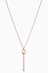 Oradina 14k Rose Solid Gold Villa Pendant Necklace In Rose Gold