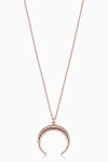 Oradina 14k Rose Solid Gold Wall Street Pendant Necklace In Rose Gold