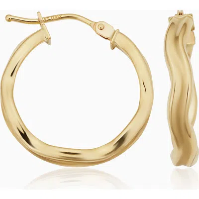 Oradina 14k Gold Wavemaker Hoops Earrings In Yellow Gold
