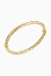 Oradina 14k Gold With A Twist Bangle Bracelet In Yellow Gold