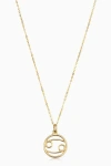 Oradina 14k Gold Zodiac Pendant Necklace In Cancer