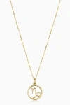 Oradina 14k Gold Zodiac Pendant Necklace In Capricorn