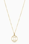 Oradina 14k Gold Zodiac Pendant Necklace In Gemini