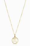 Oradina 14k Gold Zodiac Pendant Necklace In Scorpio