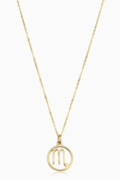 Oradina 14k Gold Zodiac Pendant Necklace In Scorpio