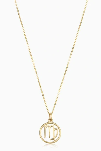 Oradina 14k Gold Zodiac Pendant Necklace In Virgo