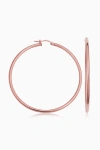 Oradina 14k Rose Solid Gold Everything Large Hoops In Rose Gold