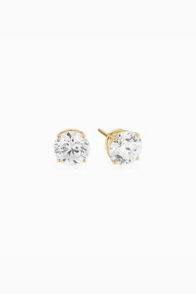 Oradina 14k Solid Gold Luminous 2 Carat Lab Diamond Classic Studs