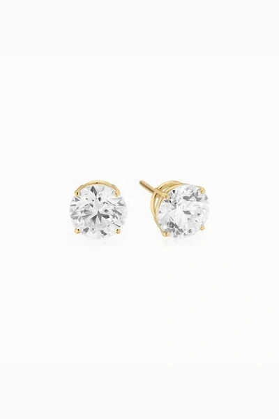 Oradina 14k Solid Gold Luminous 3 Carat Lab Diamond Classic Studs