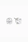 Oradina 14k Solid Gold Luminous 4 Carat Lab Diamond Large Studs In Metallic