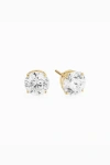 Oradina 14k Solid Gold Luminous 4 Carat Lab Diamond Large Studs
