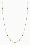 Oradina 14k Tricolor Gold Celebration Ball Station Necklace In Yellow Gold