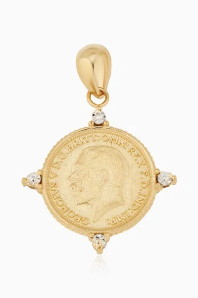 Oradina 14k Two Tone Gold Legacy Coin Pendant Charm In 14k Two-tone Gold