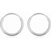 ORADINA ORADINA 14K WHITE GOLD EASY DAY PETITE ENDLESS HOOPS