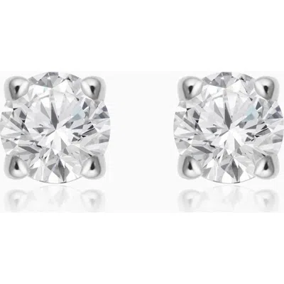 Oradina Women's 14k White Gold Shine Bright Diamond Mini Studs