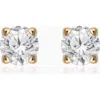 Oradina Women's 14k Yellow Gold Shine Bright Diamond Mini Studs In Yellow Gold