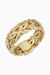 ORADINA ORADINA 14K YELLOW GOLD BYZANTINE BAND RING