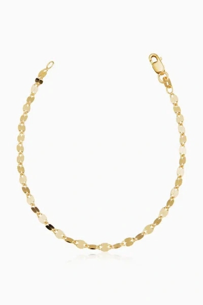 Oradina 14k Yellow Gold Cabaret Chain Anklet