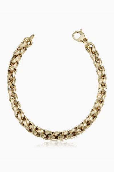 Oradina 14k Yellow Gold Caesar Bracelet