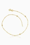 Oradina 14k Yellow Gold Flutter By Anklet In Yellow Gold