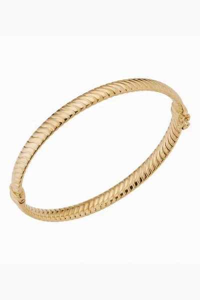 Oradina Women's 14k Yellow Gold Cobra Bangle