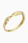 Oradina 14k Yellow Gold Easy Twist Ring In Yellow Gold