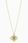Oradina 14k Yellow Gold Evil Eye Pendant In Yellow Gold
