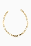 Oradina Men's 14k Yellow Solid Gold Figarucci Bracelet In Yellow Gold