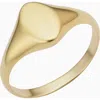 ORADINA ORADINA 14K YELLOW GOLD FLORENCE OVAL SIGNET RING