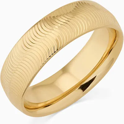 Oradina 14k Yellow Gold Forever Band Ii Statement Ring In Orange