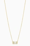 Oradina 14k Yellow Gold Fresco Baguette Bold Pendant Necklace In Yellow Gold