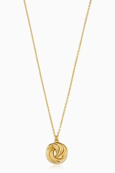 Oradina 14k Yellow Gold Infinite Love Pendant Necklace