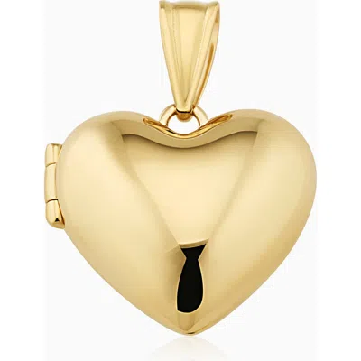 Oradina 14k Yellow Gold Lock It Up Heart Locket