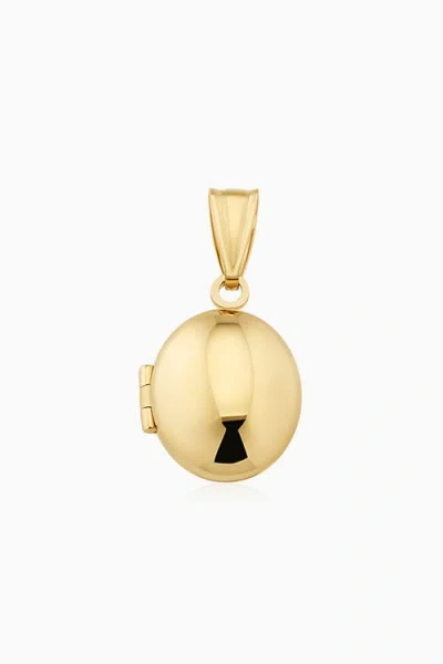 Oradina 14k Yellow Gold Lock It Up Oval Locket
