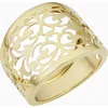 Oradina 14k Yellow Gold Love Lace Ring In Yellow Gold