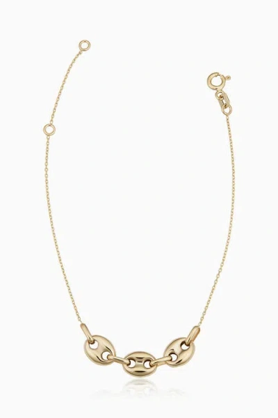 Oradina Women's 14k Yellow Gold Majestic Mariner Center Cut Bracelet