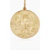 Oradina 14k Yellow Gold Medusa Medallion Pendant Charm In Yellow Gold